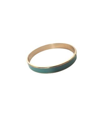 Vintage Blue Gold Tone Enamel Bangle Bracelet